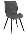 Set of 2 Fabric Dining Chairs Grey LISLE_724310