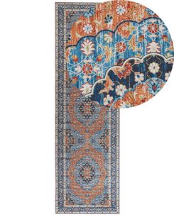 Matto kangas sininen/oranssi 60 x 200 cm MIDALAM