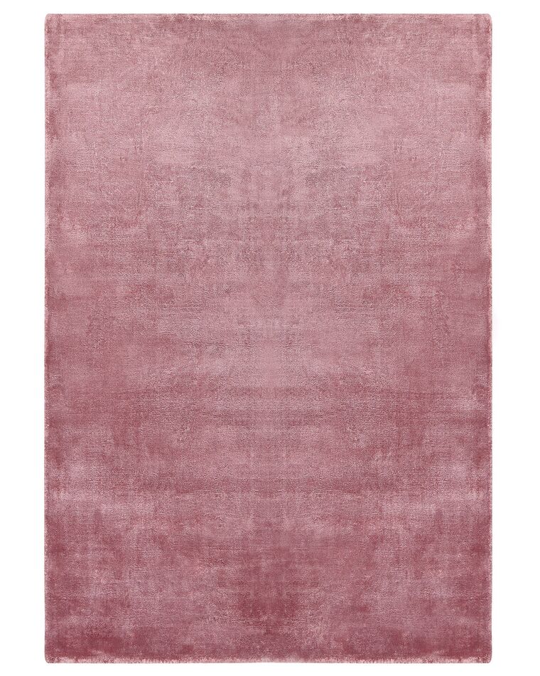 Teppich Viskose rosa 160 x 230 cm Kurzflor GESI II_837740