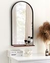 Wall Mirror with Shelf 40 x 67 cm Black and Copper DOMME_837873