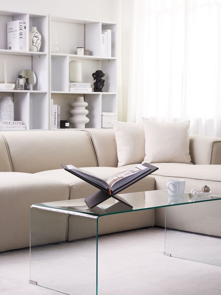 Tavolino da Salotto INFINITO piano in vetro temperato design Goccia