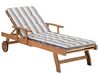 Sun Lounger Pad Cushion Blue and Beige TOSCANA/JAVA_746281