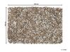 Kožený koberec 160 x 230 cm hnědá/šedá MUT_816223
