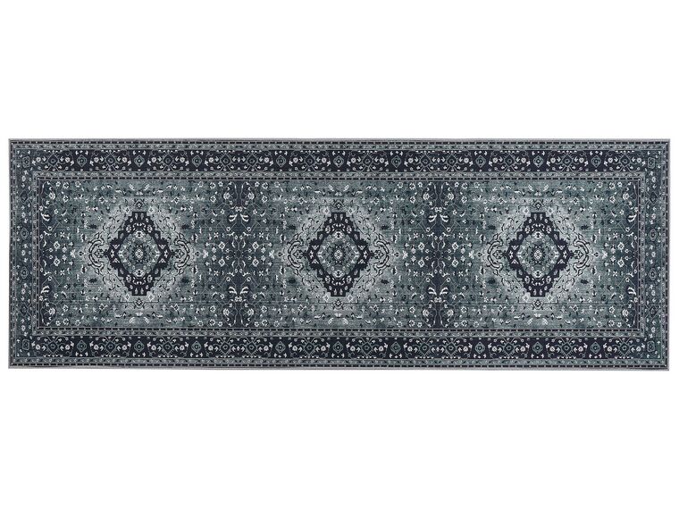 Teppich grau orientalisches Muster 70 x 200 cm Kurzflor VADKADAM_831370
