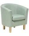 Fabric Armchair with Footstool Green HOLDEN_702277