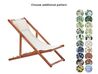 Folding Deck Chair and 2 Replacement Fabrics (Various Options) Dark Wood AVELLINO_860133