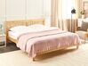 Narzuta na łóżko bawełniana 220 x 240 cm różowa HATTON_915463