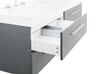 Bathroom Vanity with Double Sink 4 Drawers and Mirror Grey MALAGA_752062