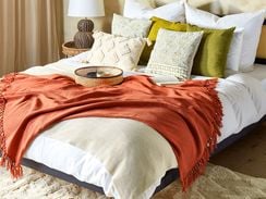 Huopa puuvilla punainen 125 x 150 cm YARSA Huopa puuvilla punainen 125 x 150 cm YARSA