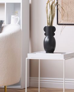 Kukkamaljakko posliini musta 29 cm MYTILENE