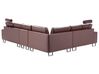 Right Hand Corner Leather Sofa Brown STOCKHOLM _674447
