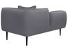 Right Hand Boucle Chaise Lounge Dark Grey CHEVANNES_895420
