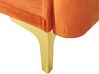 3-Sitzer Schlafsofa Samtstoff orange / gold LUCAN_810475