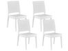 Set di 4 sedie da giardino in rattan bianco FOSSANO_807970