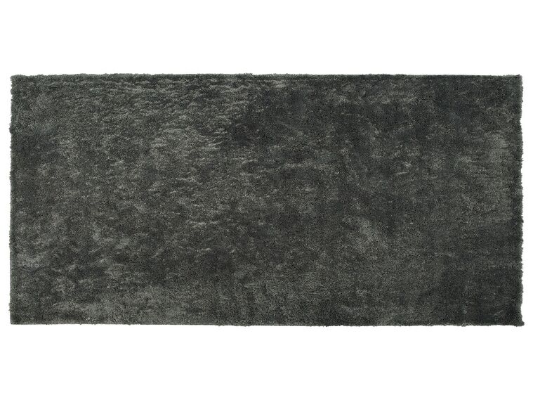Sötétszürke hosszú szálú szőnyeg 80 x 150 cm EVREN_758597
