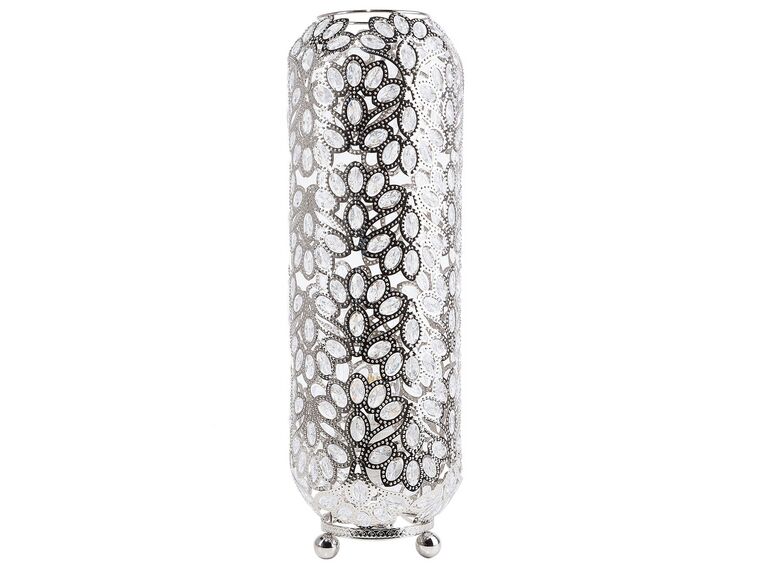 Moroccan Lantern Standing Lamp Silver VOLTA_691140