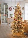 Künstlicher Weihnachtsbaum mit LED Beleuchtung schneebedeckt 180 cm weiß TATLOW_813999