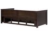 Tagesbett ausziehbar Holz dunkelbraun Lattenrost 90 x 200 cm CAHORS_729429