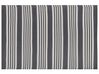 Tapis extérieur à rayures noires et gris clair 120 x 180 cm DELHI_766383