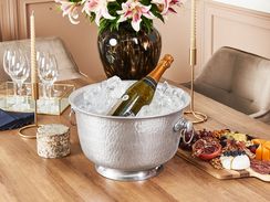 Koristekulho alumiini hopea 37 x 23 cm POMPEII