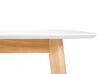 Mesa de comedor extensible blanco/madera clara 120/155 x 80 cm MEDIO_808656