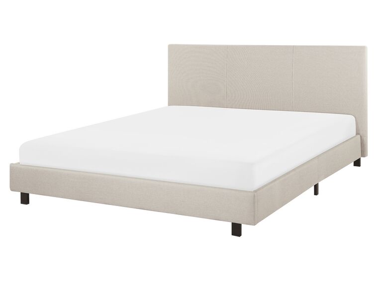 Čalúnená posteľ béžová 160 x 200 cm ALBI_727885