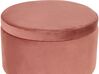 Tamborete em veludo rosa ⌀ 37 cm SILAS_876811