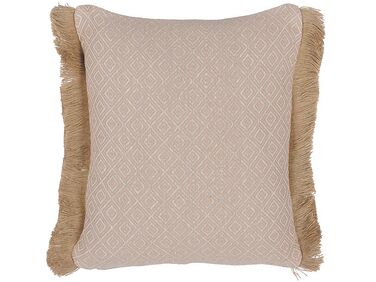 Декоративна подушка з геометричним малюнком 45 х 45 см, бежева LONAR