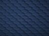 Cama con somier de terciopelo azul marino/madera oscura 160 x 200 cm BAYONNE_744054