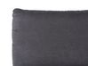 Cama con somier de terciopelo gris oscuro/negro 180 x 200 cm MELLE_791182