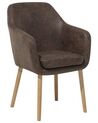 Faux Leather Dining Chair Brown YORKVILLE_693127
