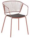 Conjunto de 2 cadeiras em metal cor cobre vermelho RIGBY_868138