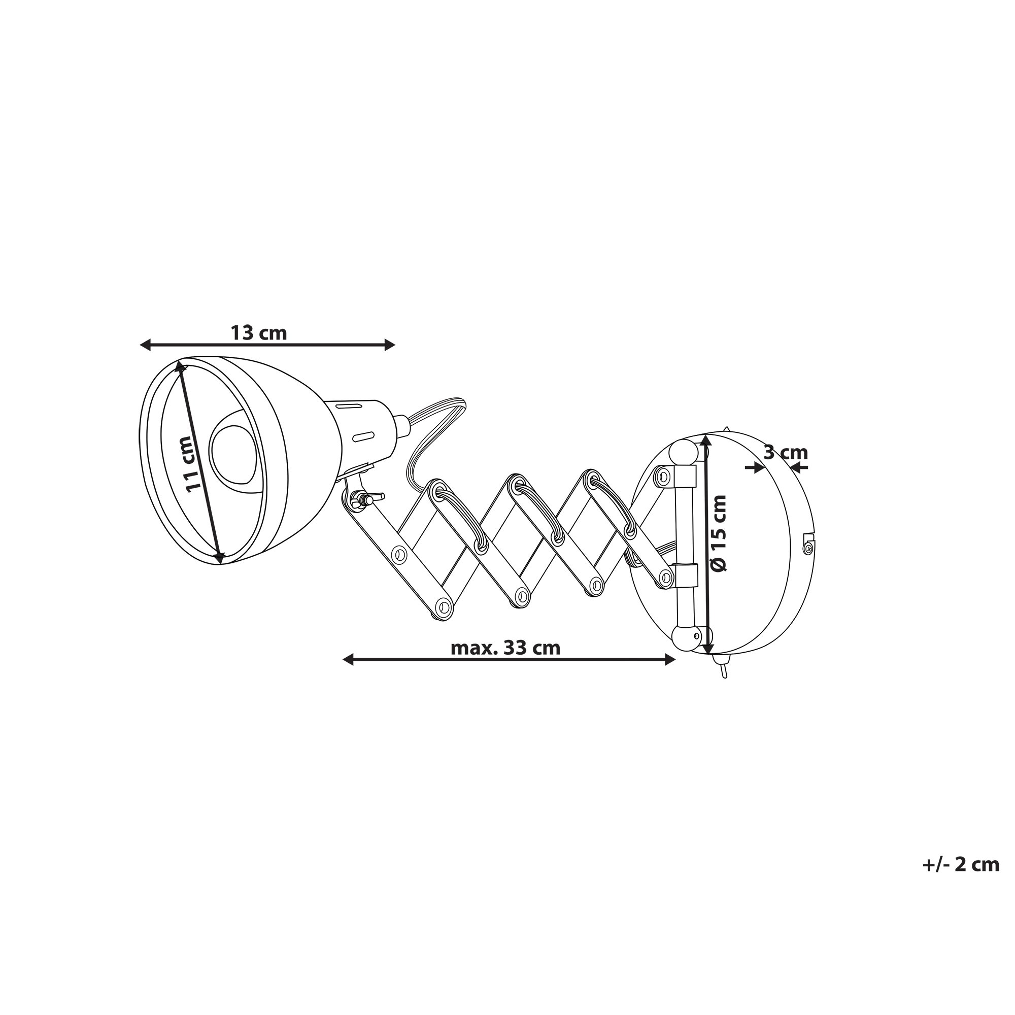Lampa ścienna czarna HARRINGTON