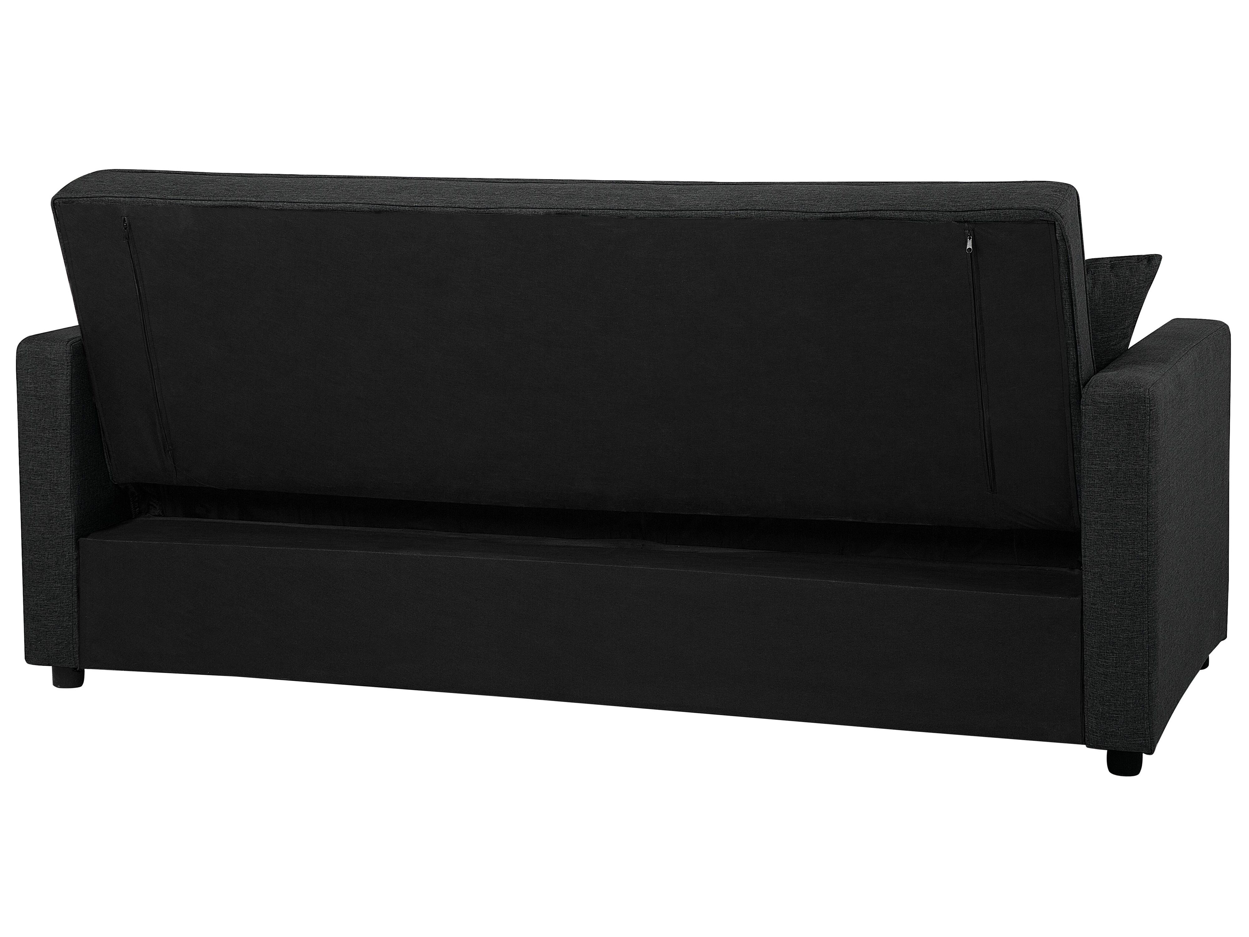 Sofa rozkładana czarna GLOMMA