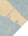 Alfombra de algodón azul/amarillo/negro/blanco 80 x 150 cm BARUS_864175