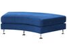 7 Seater Curved Modular Velvet Sofa Navy Blue ROTUNDE_793563