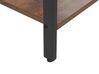 Table de chevet effet bois foncé et noire avec tiroir VESTER_785727