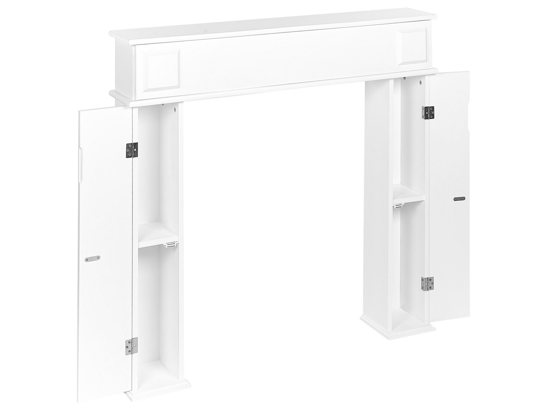 Fireplace Mantel with Storage White LOVCA Beliani.pl
