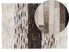 Tæppe 140 x 200 cm brun/beige læder SINNELI_756735