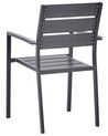 Conjunto de 6 sillas de jardín negras VERNIO_909858