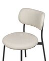 Set of 2 Fabric Dining Chairs Beige CASEY_884555