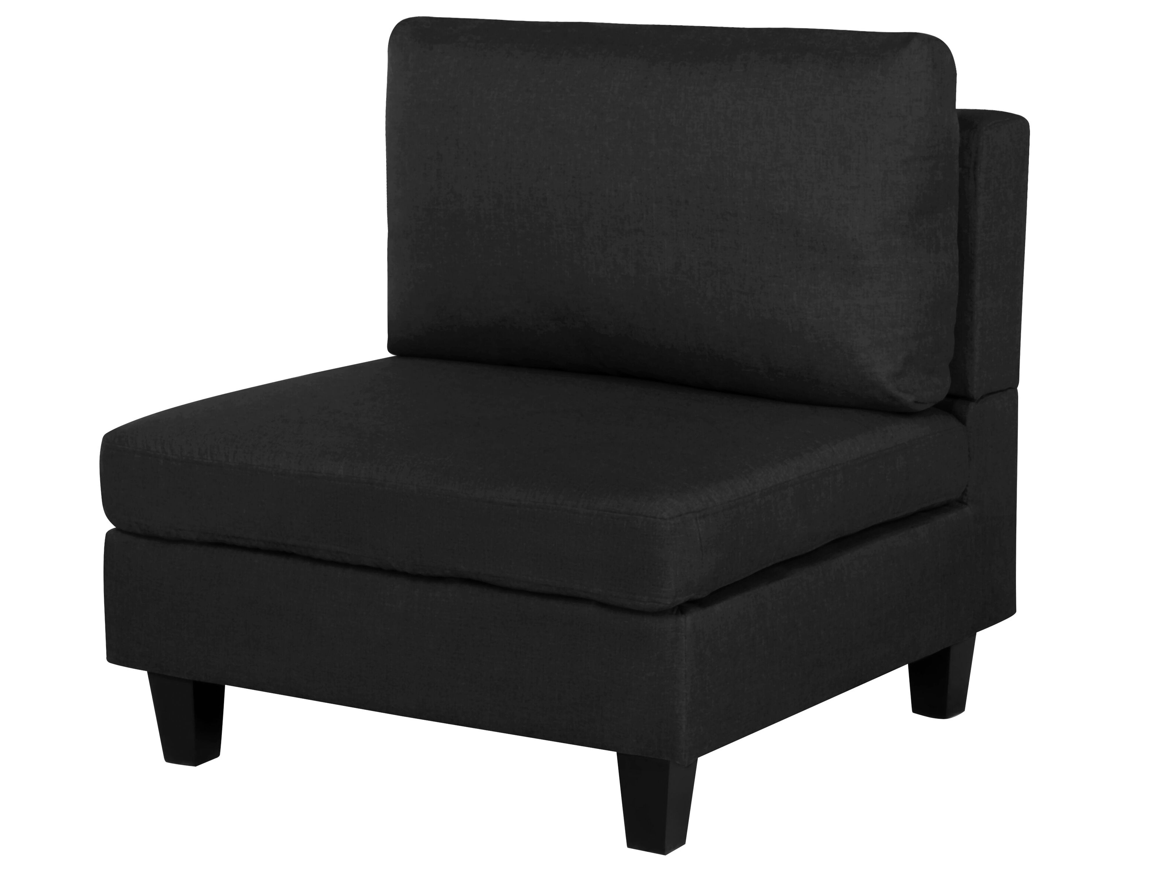 6 Seater UShaped Modular Fabric Sofa Black FEVIK Beliani.co.uk