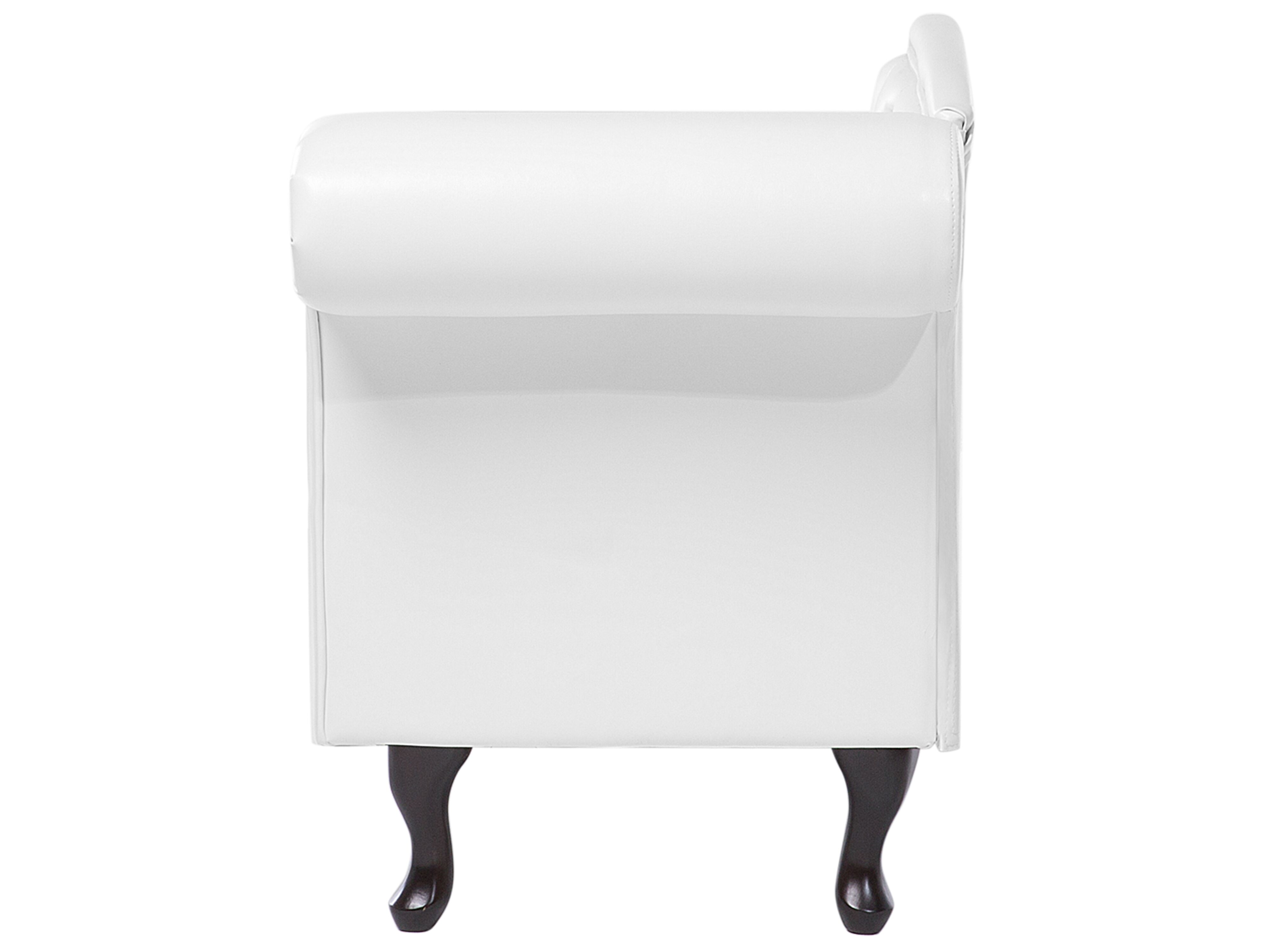 Right Hand Faux Leather Chaise Lounge White LATTES Beliani.co.uk