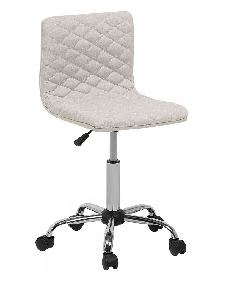 Fabric Armless Desk Chair Beige ORLANDO_711320