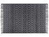 Teppich Wolle schwarz 160 x 230 cm Kurzflor ALUCRA_856214