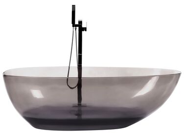 Fritstående badekar sort transparent 169 x 78 cm BLANCARENA