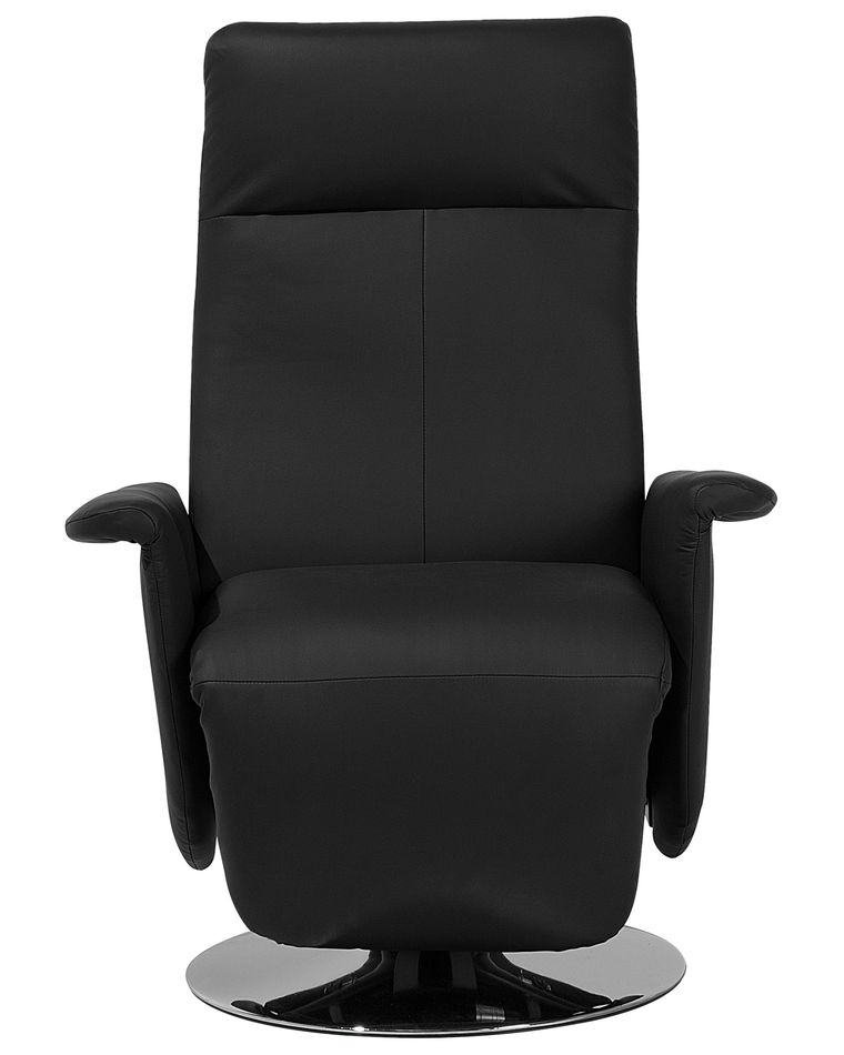 Faux Leather Recliner Chair Black PRIME Beliani.co.uk