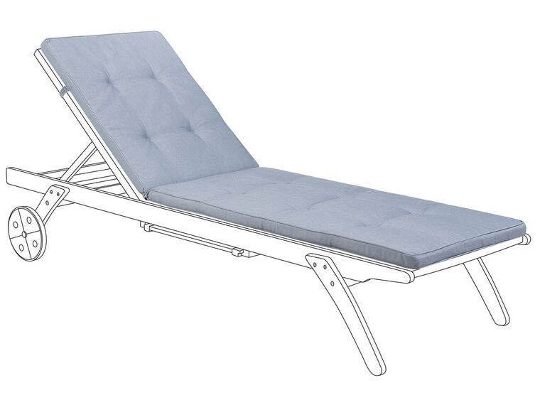 Sun Lounger Pad Cushion Blue CESANA_746493