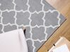 Teppich grau 80 x 150 cm marokkanisches Muster Kurzflor SILVAN_699441