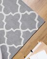 Teppich Wolle grau 80 x 150 cm marokkanisches Muster Kurzflor SILVAN_699441